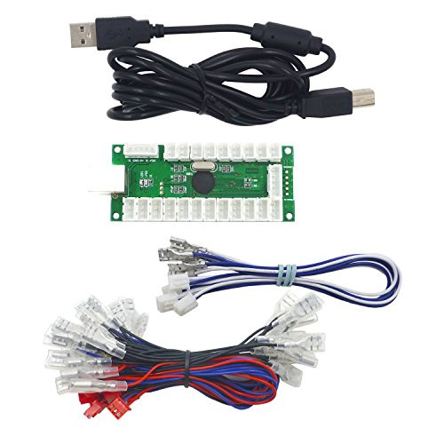 SJJX Zero Delay USB Encoder LED Joystick Kit Arcade DIY Controller For PC Retropie Raspberry Pi MAME
