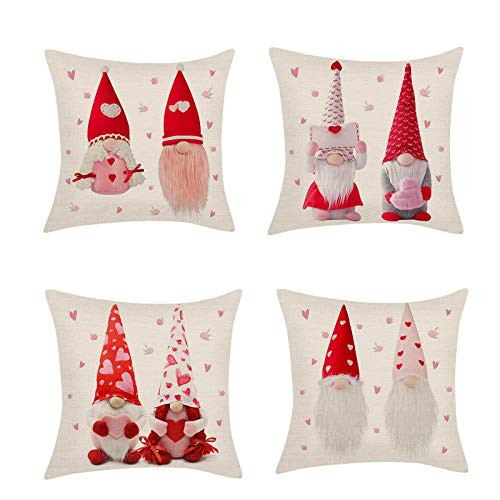 Valentines Day Pillow Covers 18x18 Inch Valentines Day Decorations for The Home Pink Holiday Pillows Farmhouse Decorative Throw Pillow Covers for Valentines Day Decor
