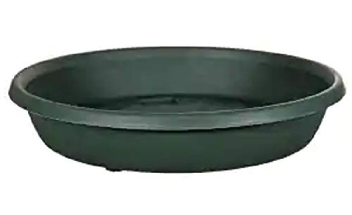 Garden Collection Set of 3  10 Planter Trolley Saucers-2 Deep with 4 Installed Non-Tip Roller Wheels. Round 10 Dia.  Forest Green