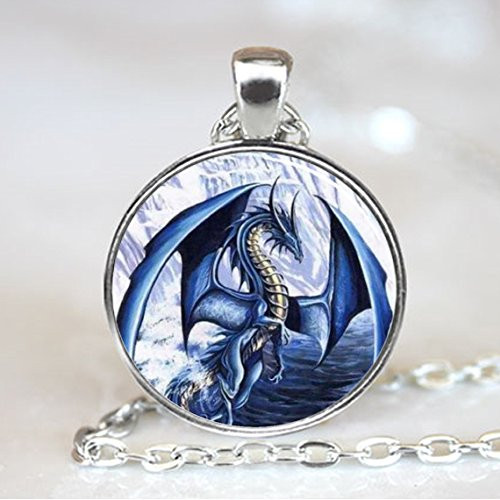 Blue Dragon pendant charm Dragon necklace pendant Dragon Photo necklace charm PD0116S Blue Dragon pendant charm Dragon necklace pendant Dragon Photo necklace charm PD0116S