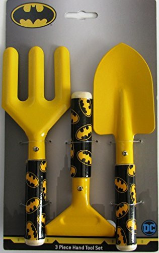 B B Designs Europe Ltd Batman 3 Piece Metal Garden Hand Tool Set for Kids