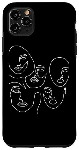 iPhone 11 Pro Max Line Art Woman Faces Abstract Minimalist Cool Novelty Gifts Case