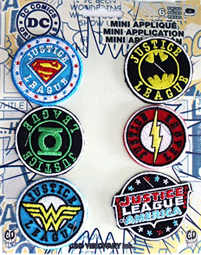 Application DC Comics Originals Justice League 6 Pat Ch Set Novelty, 2"