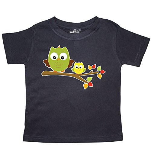 inktastic 2 Owls on a Branch Toddler T-Shirt 2T Black 2716b