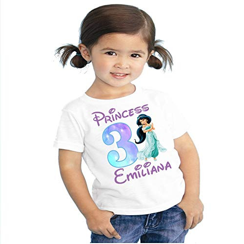 Princess Jasmine Birthday T Shirt Girls - Jasmine Birthday Shirt for Girls- Princess Jasmine Birthday