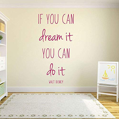 If You Can Dream It You Can Do It - Dream Wall Art for the Bedroom Bathroom Office or Classroom