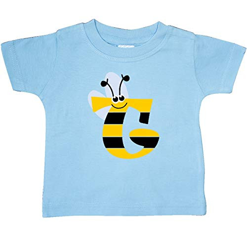 inktastic Cute Bee Initial T Baby T-Shirt 18 Months Light Blue 3caf6