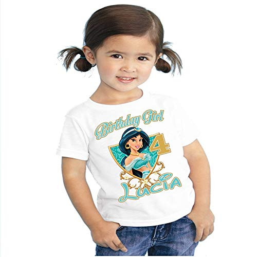Princess Jasmine Birthday T Shirt - Jasmine Birthday Shirt for Toddler Girls - Jasmine Princess Birthday Shirt