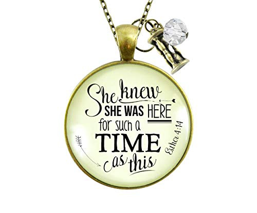 Gutsy Goodness 24 inch She Was Here for Such a Time Hourglass Necklace Faith Jewelry Gutsy Goodness 24 inch She Was Here for Such a Time Hourglass Necklace Faith Jewelry