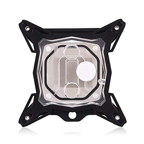 Diyeeni Universal CPU Water Block 50x50mm Copper Base 0.3mm Miniature CPU Water Cooler for Intel 775 115x 2011 4Pin G1   4 Water Cooling Block for More Effective Cooling