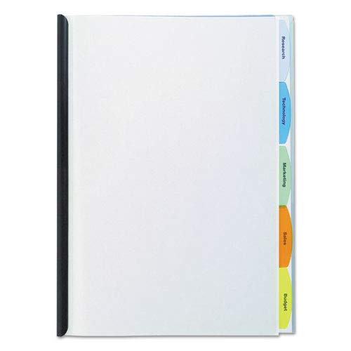 GBC - Polypropylene View-Tab Report Cover Binding Bar Letter Clear - Sold As 1 Each - Made-to-fit dividers organize report topics with easy-to-view translucent tabs.