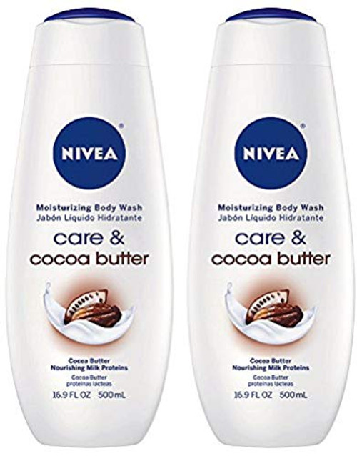 Nivea Moisturizing Body Wash - Care and Cocoa Butter - Net Wt. 16.9 FL OZ 500 mL - Pack of 2 Bottles Nivea Moisturizing Body Wash - Care and Cocoa Butter - Net Wt. 16.9 FL OZ 500 mL - Pack of 2 Bottles