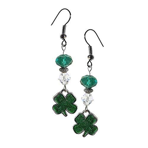 Glitter Shamrock Earrings - 4-Leaf Clover Earrings - Shamrock Gift - Green Clover Gift - Green Crystal Earrings - Irish Gift - St. Patrick s Day Earrings gift - Irish Shamrock Jewelry - Green Gift Glitter Shamrock Earrings - 4-Leaf Clover Earrings - Shamrock Gift - Green Clover Gift - Green Crystal Earrings - Irish Gift - St. Patrick s Day Earrings gift - Irish Shamrock Jewelry - Green Gift