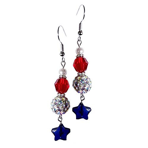 Patriotic Earrings - American Flag Star Earrings - USA Patriotic Jewelry - Red White Blue Jewelry - 4th of July Earrings - Independence Day Gift Earrings - USA Blue Star Earrings - Patriotic Day Gift Patriotic Earrings - American Flag Star Earrings - USA Patriotic Jewelry - Red White Blue Jewelry - 4th of July Earrings - Independence Day Gift Earrings - USA Blue Star Earrings - Patriotic Day Gift