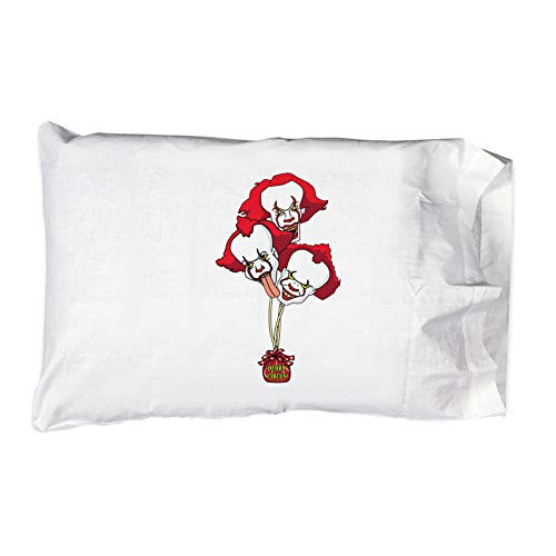 Hat Shark Pillow Case Single Pillowcase - Creepy Bouquet of Clown Head Balloons Horror Movie Parody