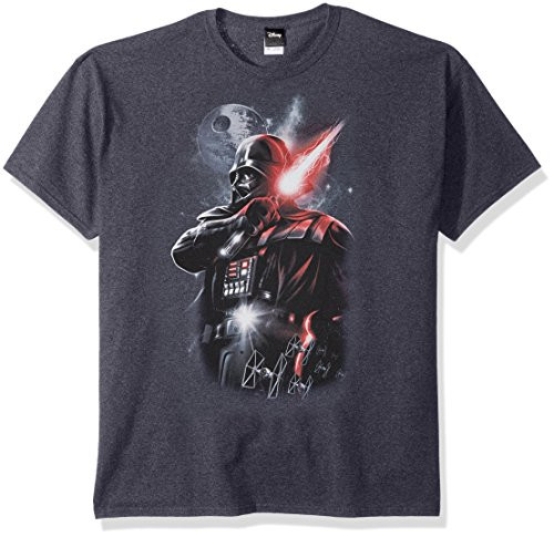 Star Wars Mens Dark Lord Darth Vader Graphic Shirt Navy Heather 5X-Large