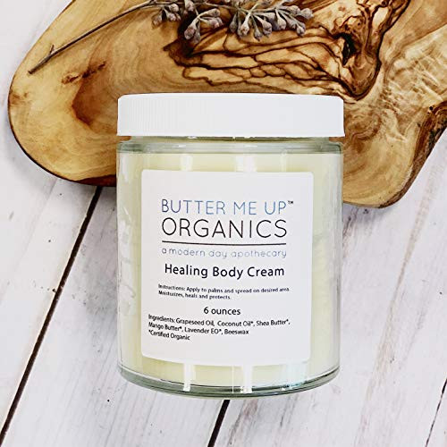 4 oz. Healing Body Cream Organic Deep Moisturizer Lotion for Dry Skin Butter Me Up Organics