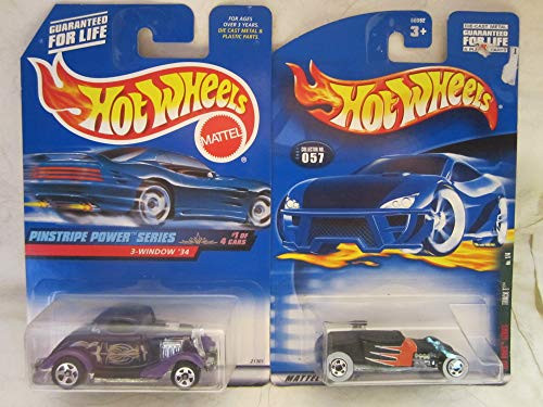 Hot Wheels 3-Window  34  and  Track T Die Cast 1 64 Scale 2 Car Bundle