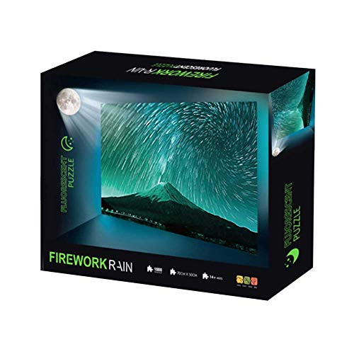 1000 Piece Puzzles for Adults - Firework Rain Fluorescent Puzzle - Glow in The Dark Puzzles for Adults 1000 Piece Puzzle  and  Educational GamesToys Gift for Adults Teens