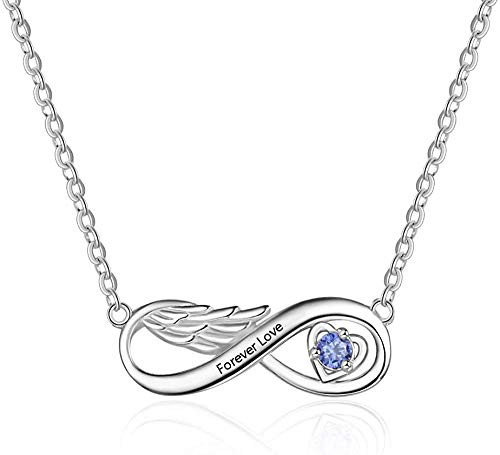Personalized Love Heart Pendant Necklaces for Women Silver-tone Name Necklace with 5A Cubic Zirconia Birthstone Jewelry Gifts Birthday Gifts for Women Mom Wife Girls Sisters Her Design 9 Personalized Love Heart Pendant Necklaces for Women Silver-tone Name Necklace with 5A Cubic Zirconia Birthstone Jewelry Gifts Birthday Gifts for Women Mom Wife Girls Sisters Her Design 9