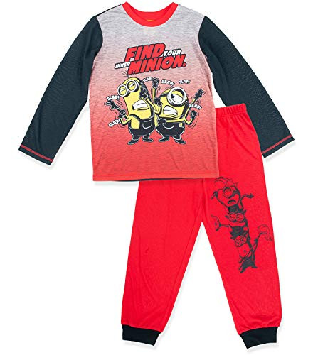 Despicable Me Boy s 2 Piece Minion Pajama Set Toddler PJRed  and  BlackSize 8