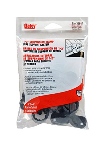 Oatey 33914 Suspension Clamps (6 in Polybag), Gray, 1/2-Inch