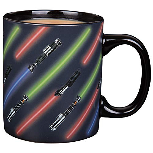 Star Wars Light Saber Heat Reveal Coffee Mug - Lightsaber Images Activate with Heat - Ceramic