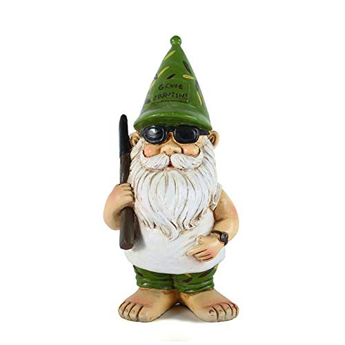 Aicheng Garden Gnome Statue Garden Gnome Hank The Hunting Lawn Statue Resin Gnome Figurine 19cm Outdoor Yard Figurine Outdoor Yard Ornament for Patio Yard Lawn Porch Aicheng Garden Gnome Statue Garden Gnome Hank The Hunting Lawn Statue Resin Gnome Figurine 19cm Outdoor Yard Figurine Outdoor Yard Ornament for Patio Yard Lawn Porch