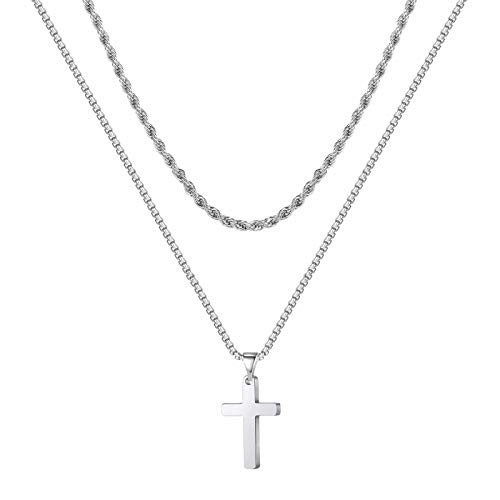 Ursteel Cross Necklace for Men Mens 