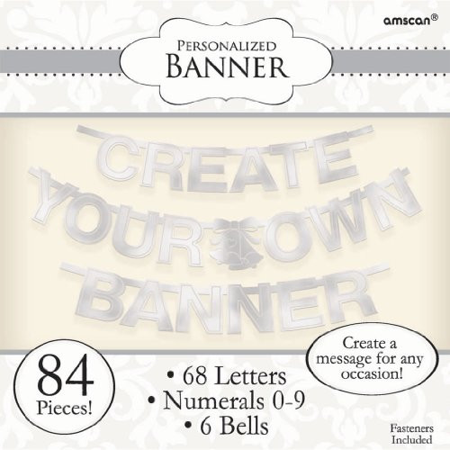 Create Your Own Banner Letter, 84 Pieces, Made from Foil, Wedding, by Amscan