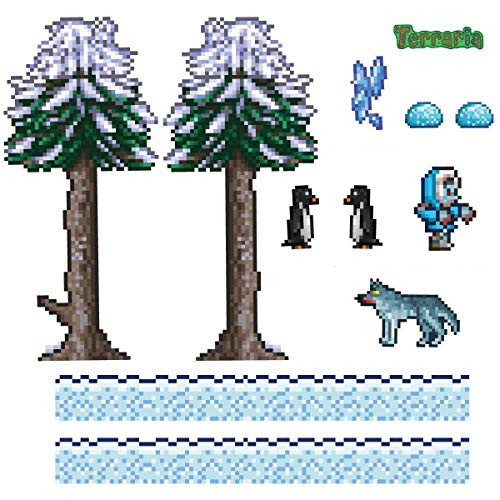 My Wonderful Walls Terraria Snow Biome Wall Decals  10-Piece Set