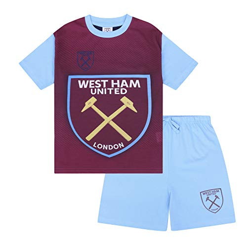 West Ham United Fc Official Gift Boys Sublimation Short Pajamas 6-7 Years Blue West Ham United Fc Official Gift Boys Sublimation Short Pajamas 6-7 Years Blue