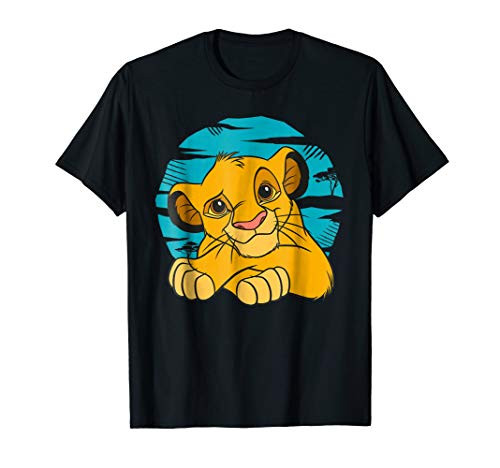 Disney The Lion King Young Simba Resting Blue 90s T-shirt