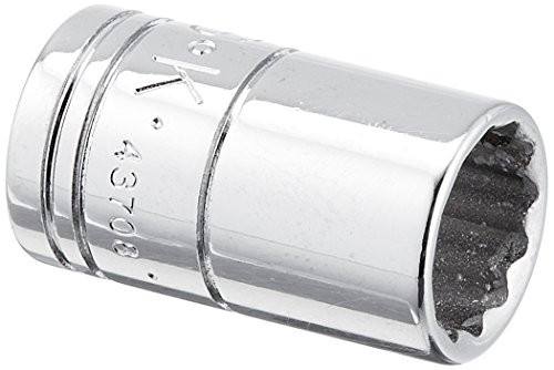 SK Hand Tool 43708 12 Point 1/4-Inch Drive Standard Socket, 9mm, Chrome
