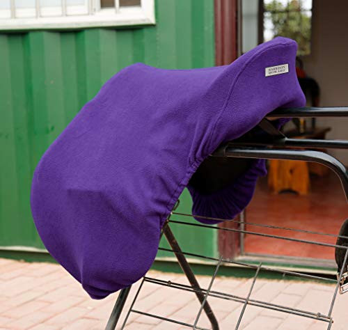 Harrison Howard Fleece Horse Saddle Cover for Drassage Horse Saddle-Purple