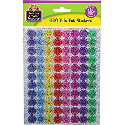 Teacher Created Resources Mini Happy Face Sparkle Stickers Valu-Pak, Multi Color (6631) Teacher Created Resources Mini Happy Face Sparkle Stickers Valu-Pak, Multi Color (6631)