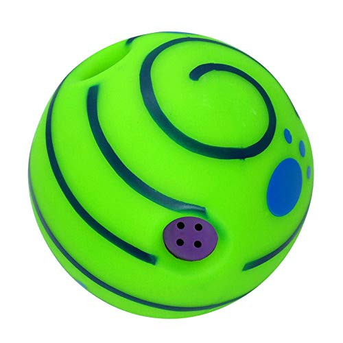 MagiDeal 15cm Giggle Ball Interactive Dog Toy Fun Giggle Sounds When Rolled or Shaken Wobble Ball Dog Toys for Outdoor Indoor Makes Fun Giggle Dounds