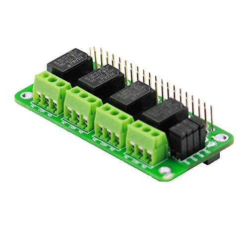 sb components Relay 4 Zero 3V 4 Channel Relay Shield for Raspberry Pi Relay HAT Expansion Relay Board for Raspberry Pi 4B 3B plus 3B 2B B plus A plus Zero and Zero W   Power Relay Module for Raspberry Pi