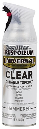 Rust-Oleum 302153 Universal All Surface Spray Paint, 11 oz, Clear Flat Hammered