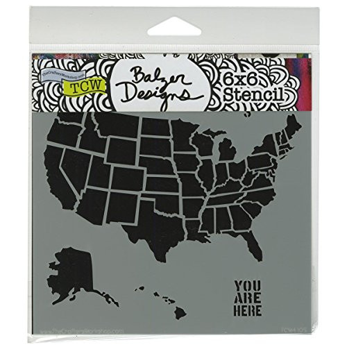 Crafter's Workshop Templates 6"X6"-U.S. Map