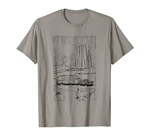 Retro 70s Airstream Desert Wanderlust Travel T-Shirt