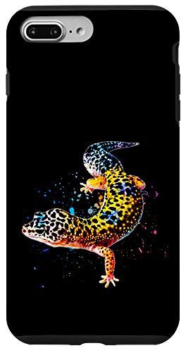 iPhone 7 Plus 8 Plus Leopard Gecko Watercolor Reptile Keeper Gecko Fan Case