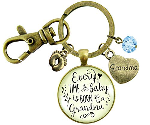 Gutsy Goodness Baby Gender Reveal Keychain Every Time Born So Is Grandma Pregnancy Boy Announcement Gift Blue Gutsy Goodness Baby Gender Reveal Keychain Every Time Born So Is Grandma Pregnancy Boy Announcement Gift Blue