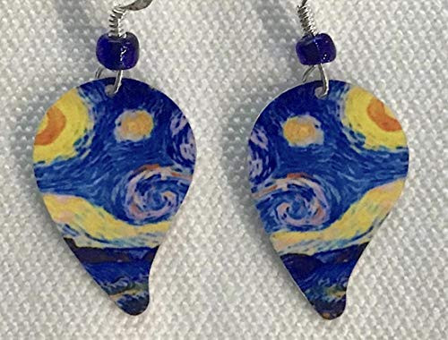 Van Gogh Starry Night Vincent Van Gogh Earrings Van Gogh Necklace Available Designed and Handmade by Artist Patti Siehien Sterling SilverArtsy Museum Great Artist Gift American Handcrafted Van Gogh Starry Night Vincent Van Gogh Earrings Van Gogh Necklace Available Designed and Handmade by Artist Patti Siehien Sterling SilverArtsy Museum Great Artist Gift American Handcrafted