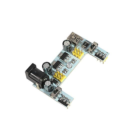 Module Small Laboratory DIY 3.3V 5V Breadboard Power Supply Module White Breadboard Dedicated Power Module 2-way Solderless Bread Board Power Supply Module