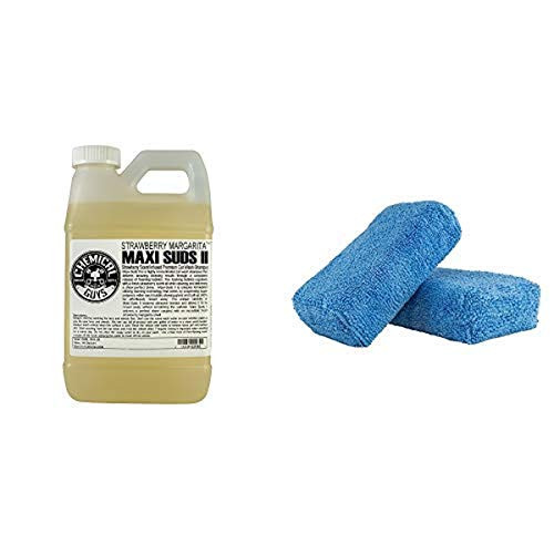 Chemical Guys CWS_1011_64 Car Wash Shampoo 64 fl. oz. and MIC_292_02 Premium Grade Microfiber Applicator Blue Pack of 2 Chemical Guys CWS_1011_64 Car Wash Shampoo 64 fl. oz. and MIC_292_02 Premium Grade Microfiber Applicator Blue Pack of 2