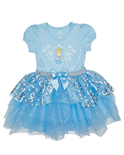 Disney Infant Baby Girl Princesses Belle Cinderella Costume Tutu Dress Blue 6X-Large