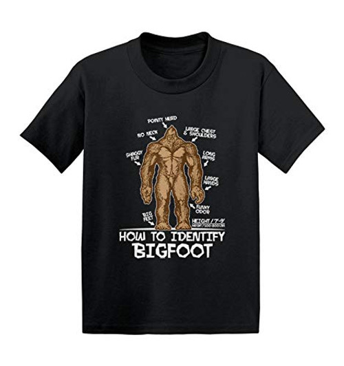 Haase Unlimited How to Identify Bigfoot - Sasquatch Myth Infant Toddler Cotton Jersey T-Shirt  Black 5T Haase Unlimited How to Identify Bigfoot - Sasquatch Myth Infant Toddler Cotton Jersey T-Shirt  Black 5T