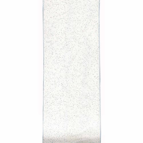 Offray Wired Edge Quest Craft Ribbon, 2 1/2-Inch x 9-Feet, Silver