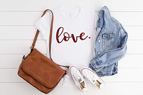 Buffalo Plaid shirt Valentines day holiday womens love shirt Vday Tshirt Woman Buffalo Plaid shirt Valentines day holiday womens love shirt Vday Tshirt Woman